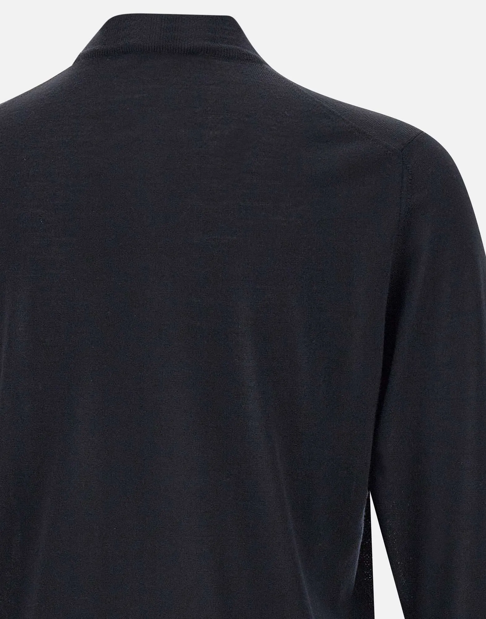 Royal Merino Wool Blouse in Midnight Blue