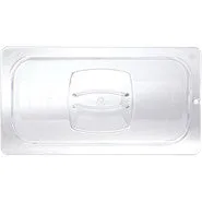 RUBBERMAID 1/2 SIZE, COLD FOOD PAN COVER, W/PEG HOLE, CLEAR