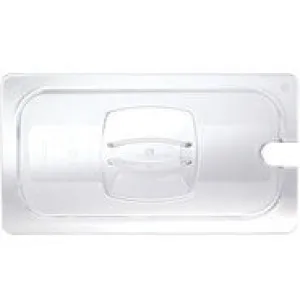 RUBBERMAID 1/6 SIZE, COLD FOOD PAN COVER, NOTCHED, CLEAR