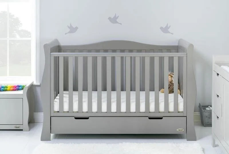 Stamford Luxe Cot Bed - Warm Grey