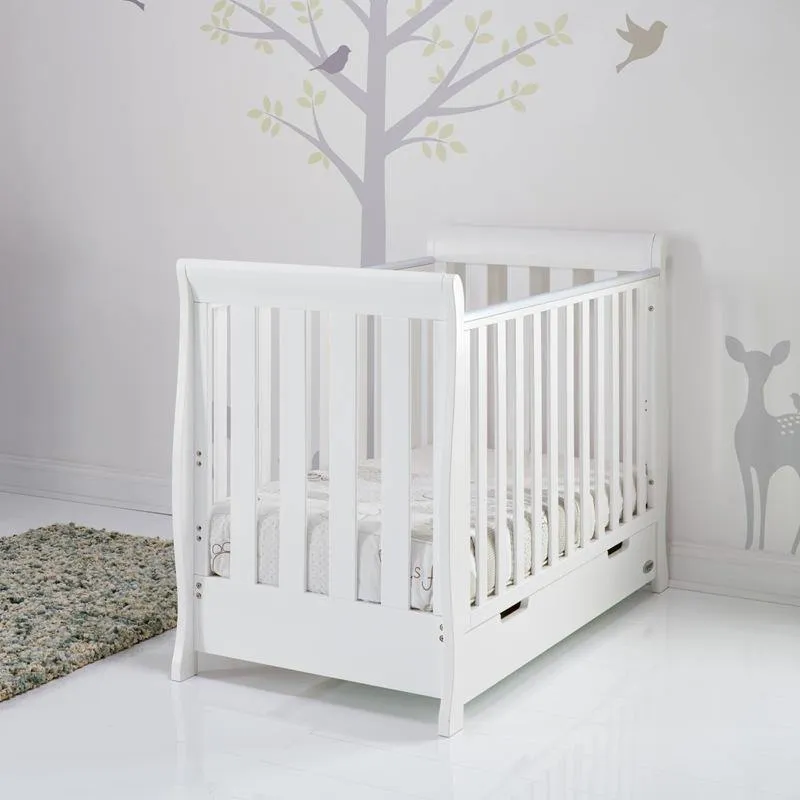 Stamford Mini Sleigh 3 Piece Nursery Room Set - White