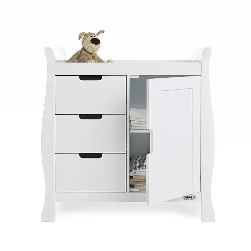 Stamford Mini Sleigh 3 Piece Nursery Room Set - White