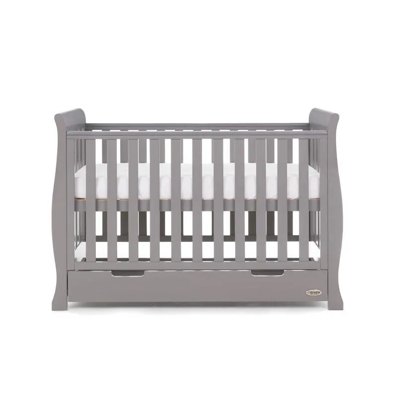 Stamford Mini Sleigh Cot Bed - Taupe Grey