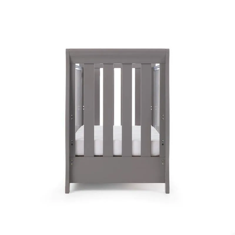 Stamford Mini Sleigh Cot Bed - Taupe Grey