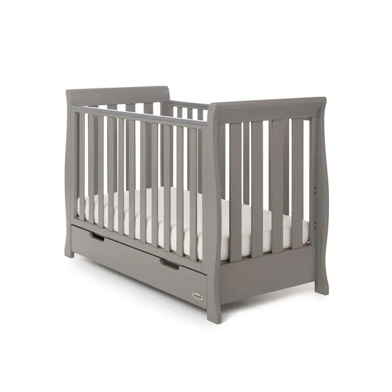 Stamford Mini Sleigh Cot Bed - Taupe Grey