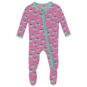 Tulip Bespeckled Frogs Ruffle Footie Zipper