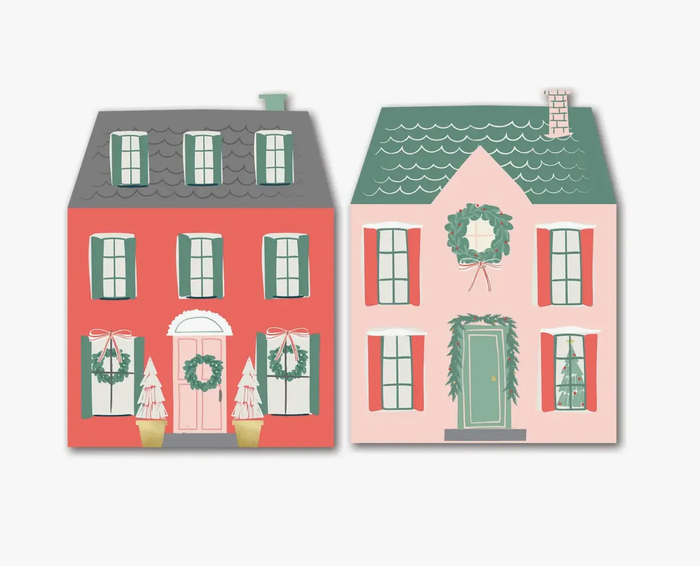 Village Christmas Houses Diecut Napkins