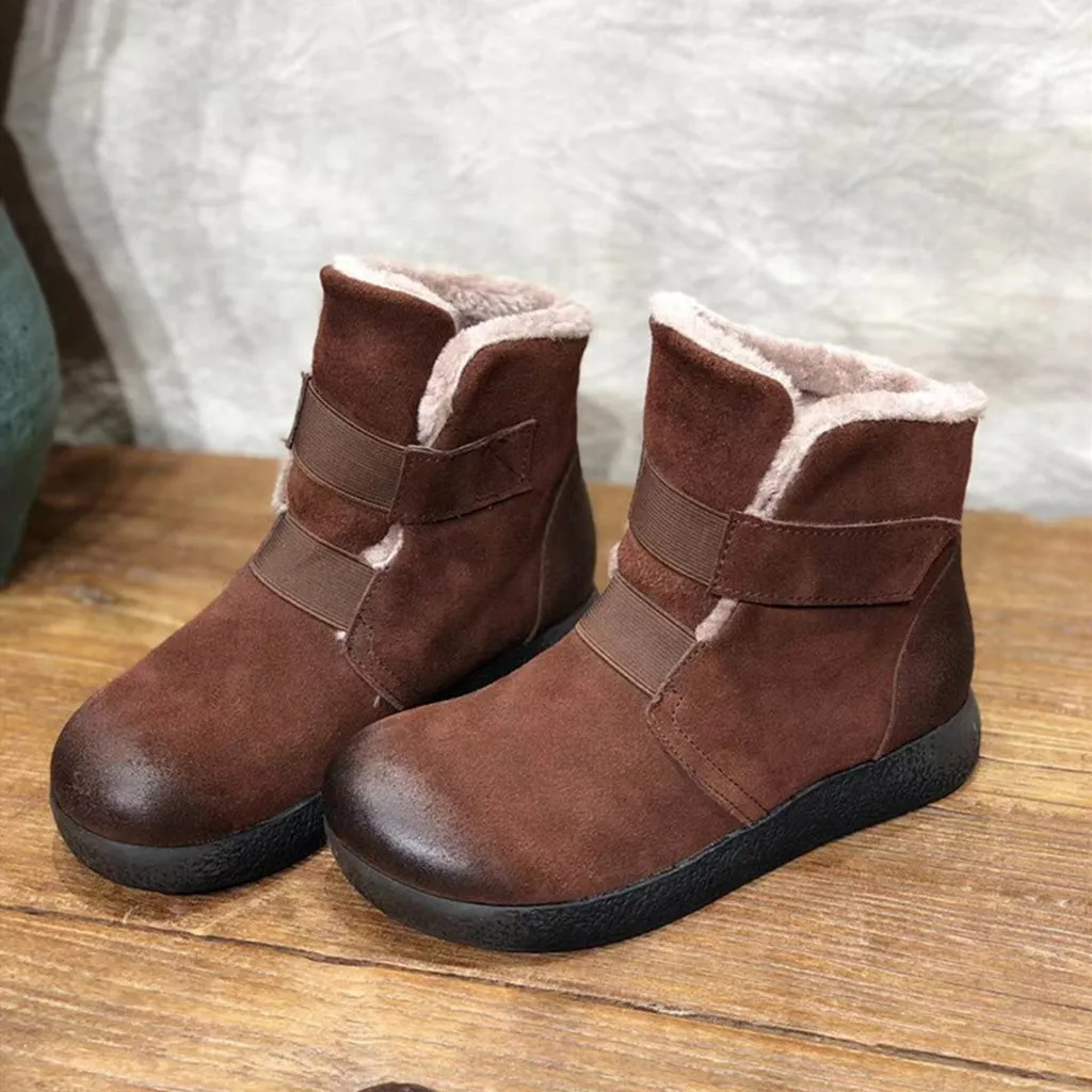 Winter Warm Leather Women's Short Boots | Gift Shoes