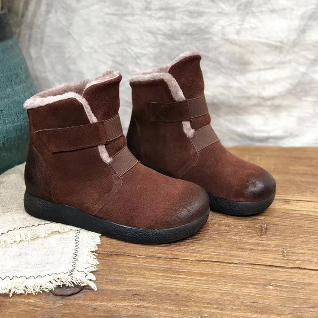 Winter Warm Leather Women's Short Boots | Gift Shoes