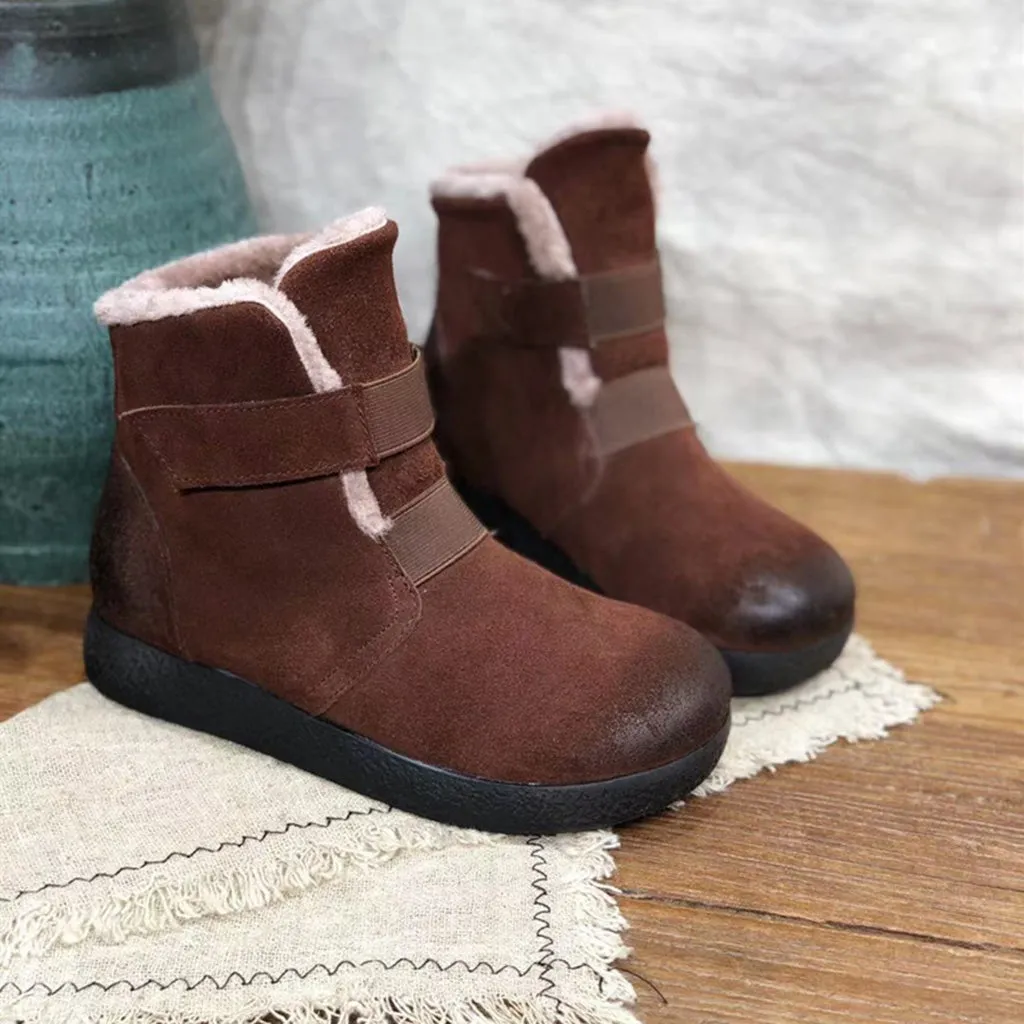 Winter Warm Leather Women's Short Boots | Gift Shoes