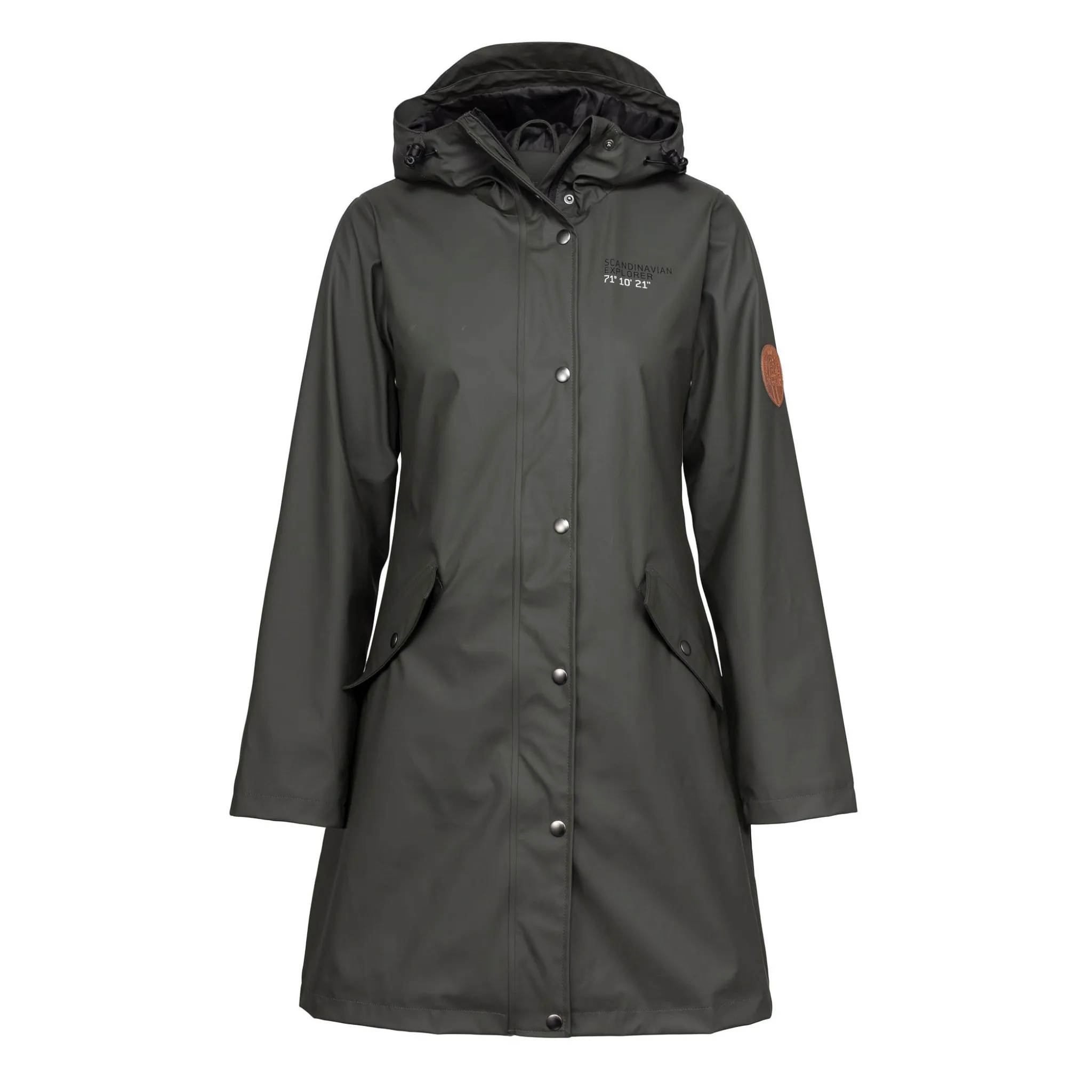 Women's Scandinavian Raincoat - Olive